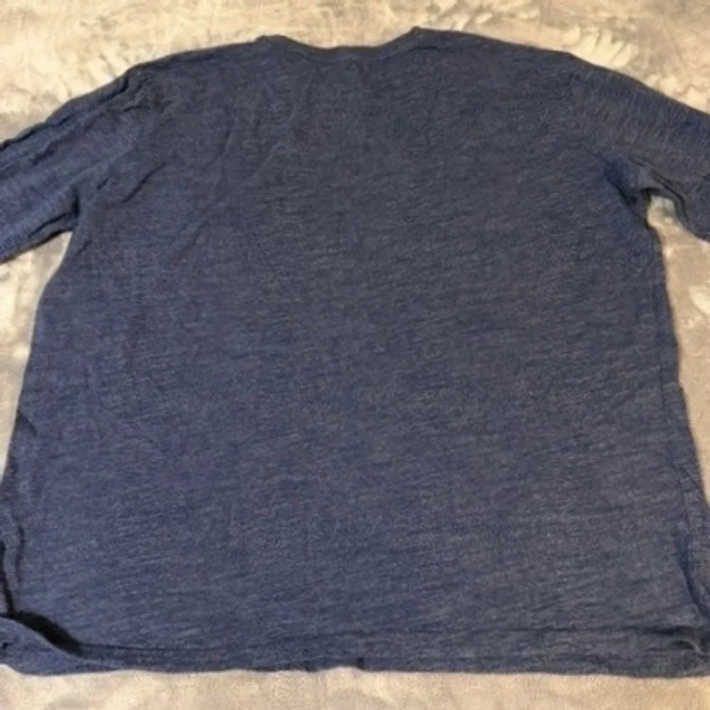 Polo Ralph Lauren T-Shirt Men XXL Blue Long Sleeve Pony Logo Heathered Cotton